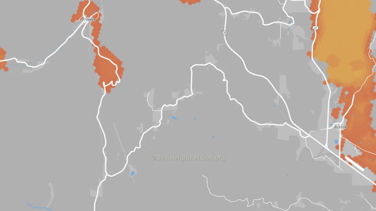 Bike Grade map of Scofield, OR