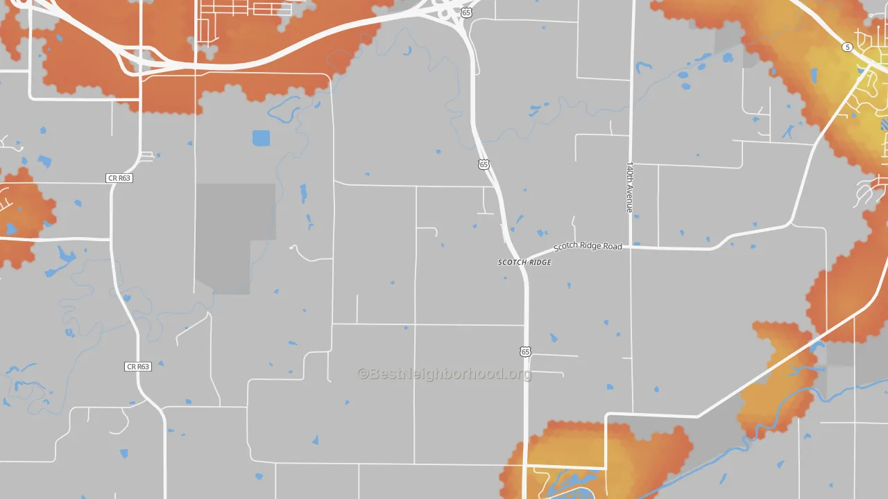 Bike Grade map of Scotch Ridge, IA