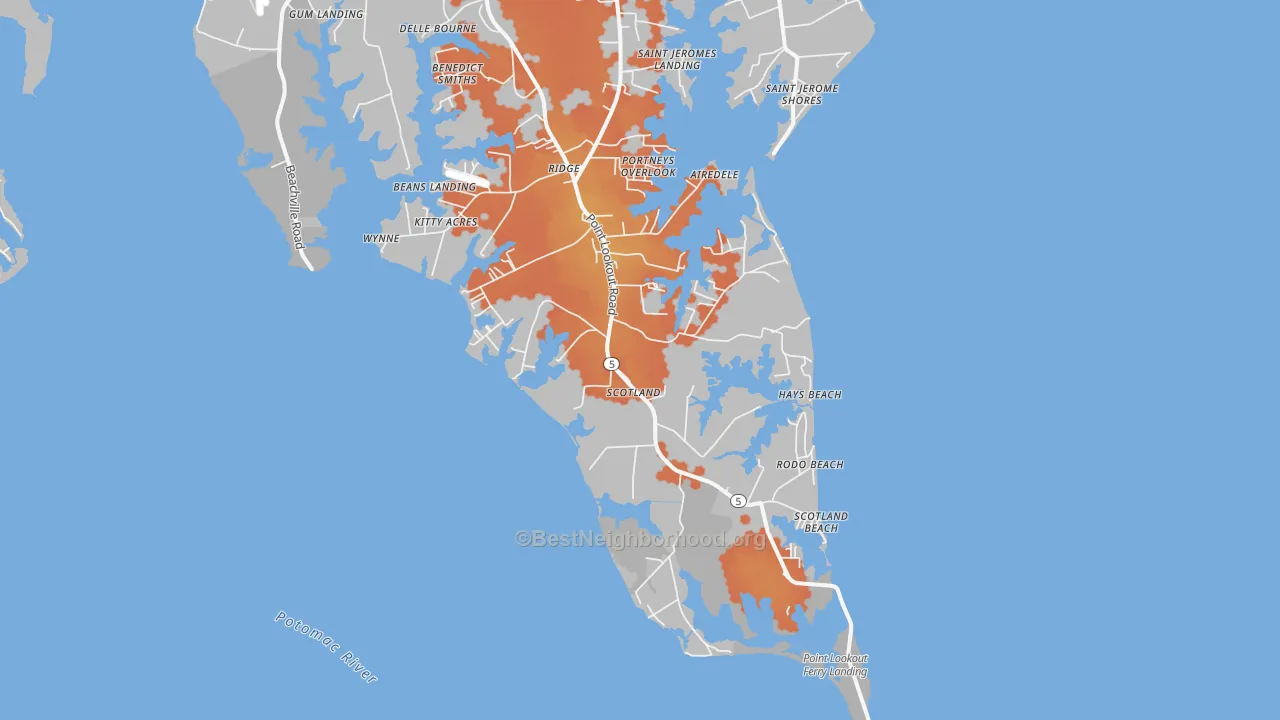 Bike Grade map of Scotland, MD