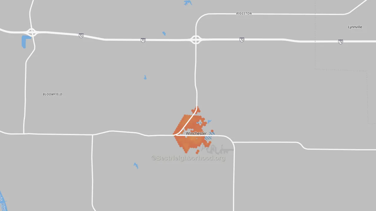 Bike Grade map of Scott County, IL