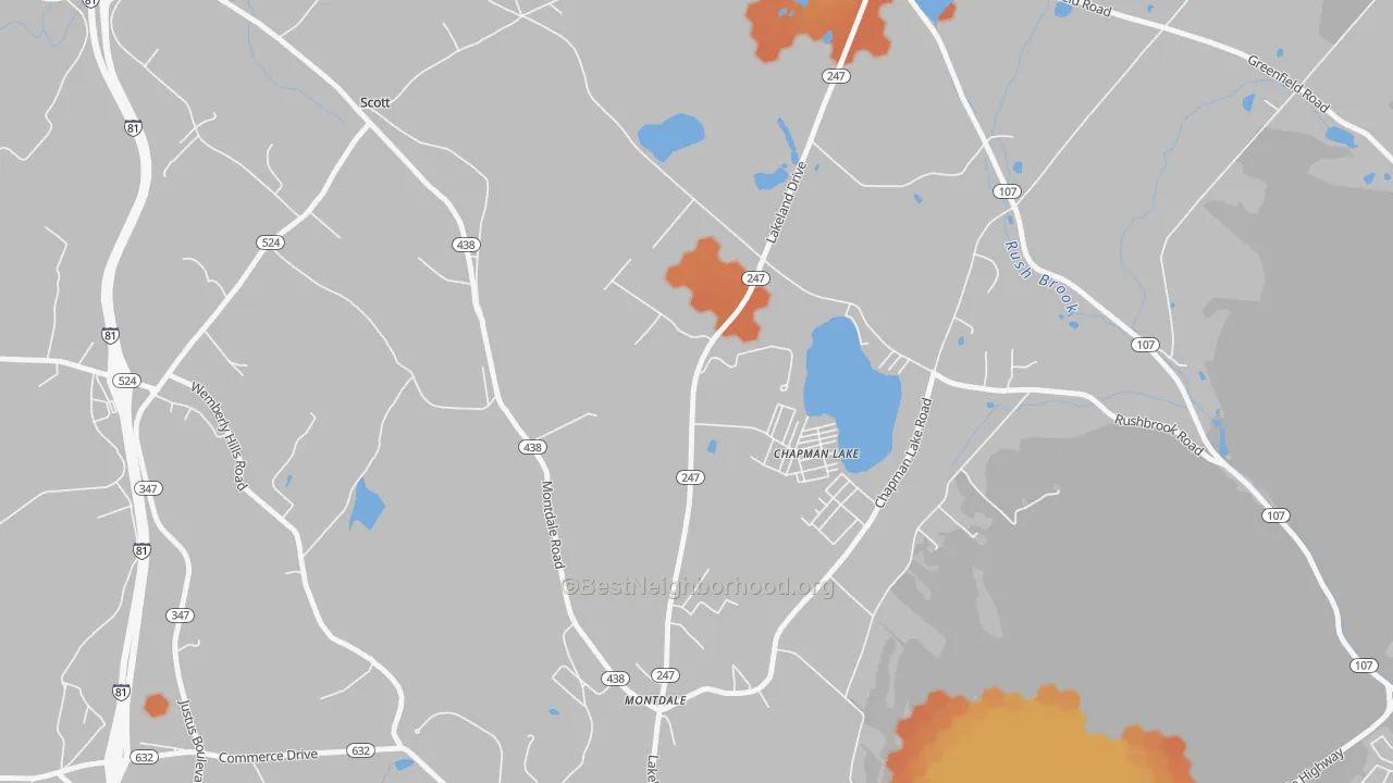 Bike Grade map of Scott, PA