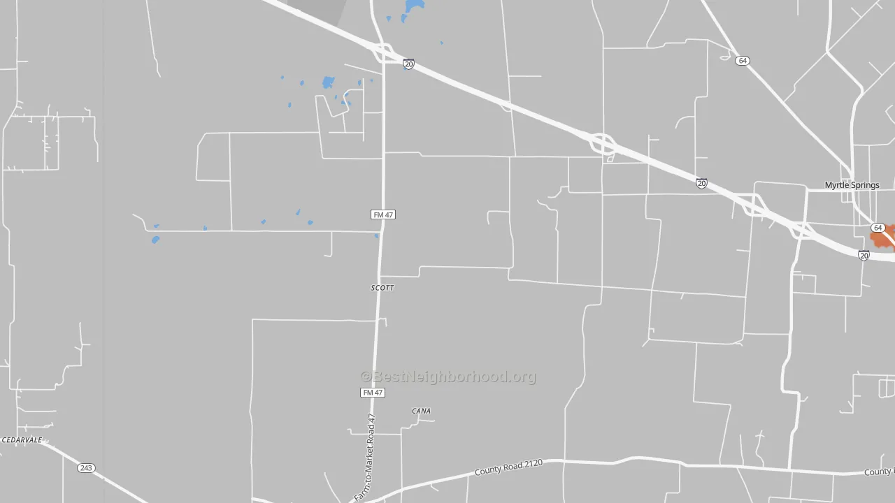 Bike Grade map of Scott, TX