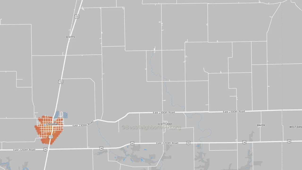 Bike Grade map of Scottland, IL