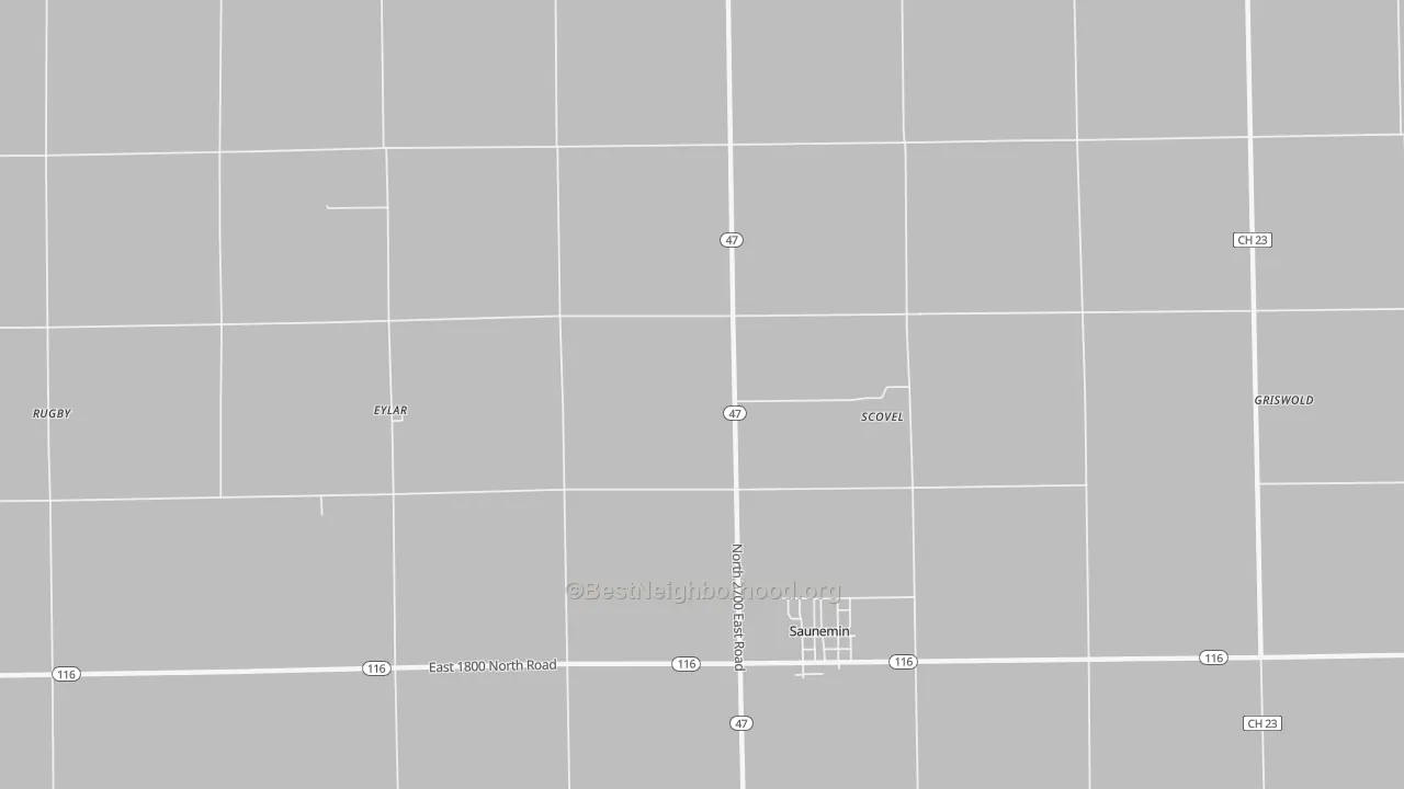 Bike Grade map of Scovel, IL