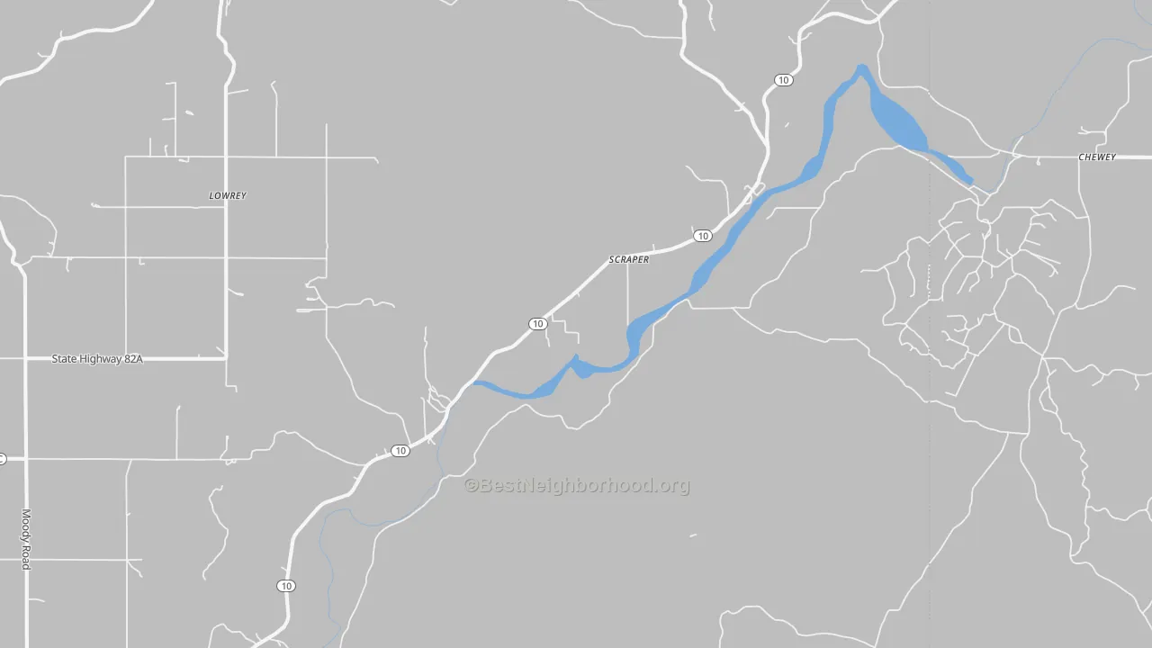 Bike Grade map of Scraper, OK