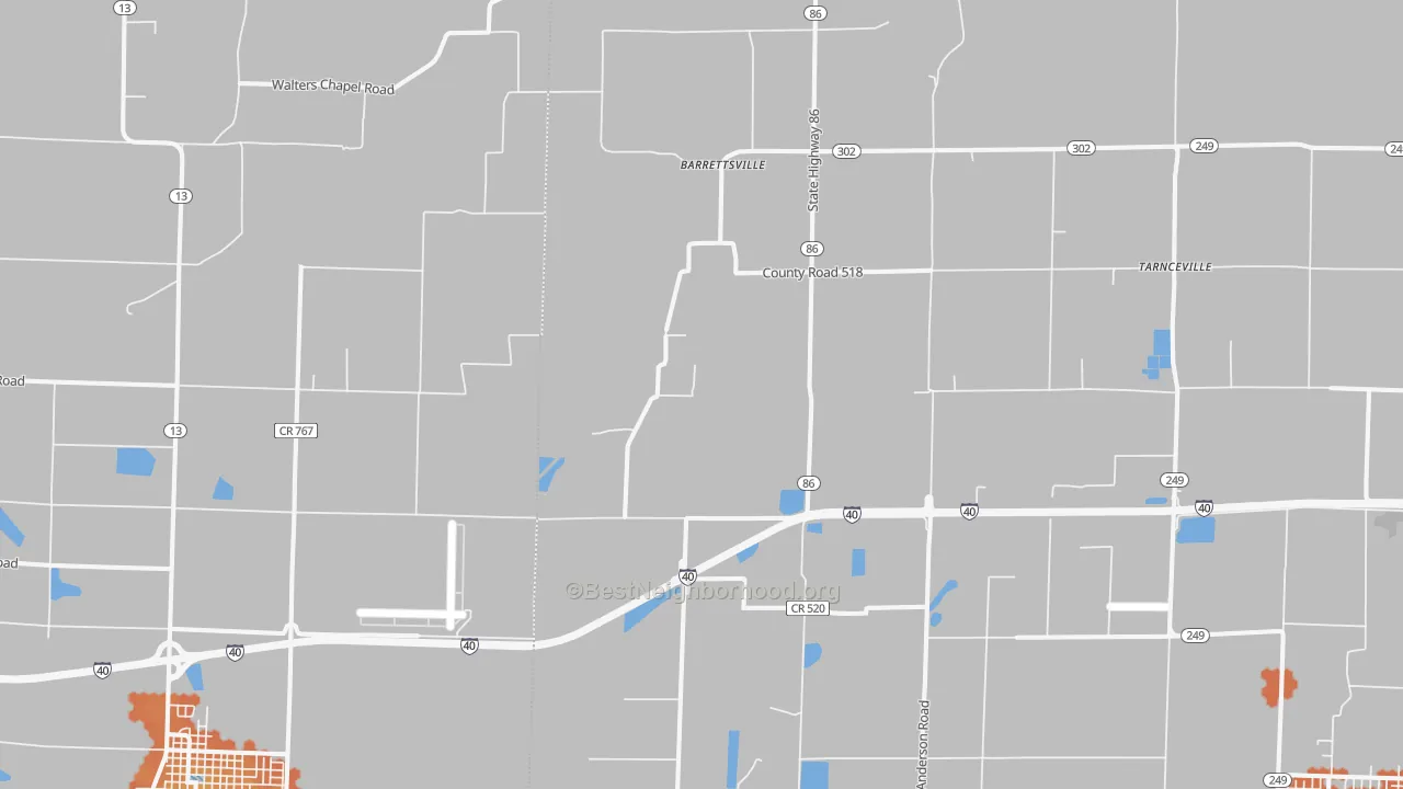 Bike Grade map of Screeton, AR