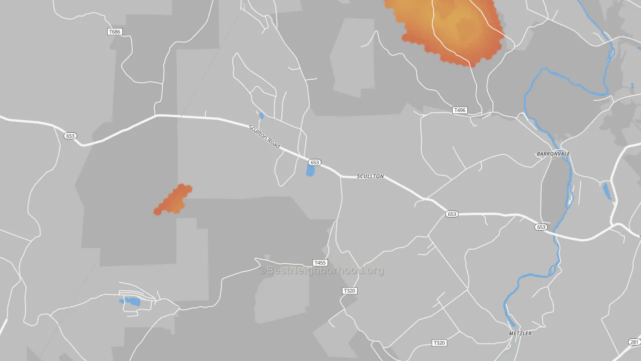 Bike Grade map of Scullton, PA