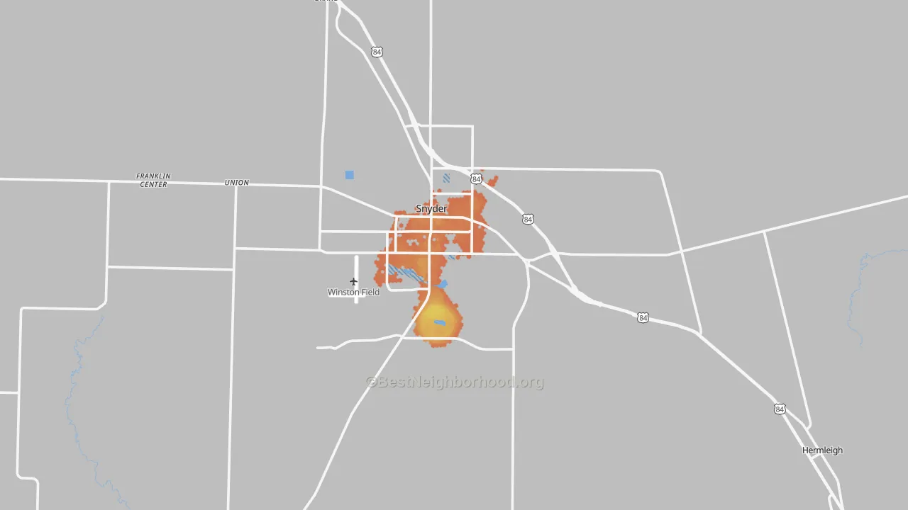 Bike Grade map of Scurry County, TX