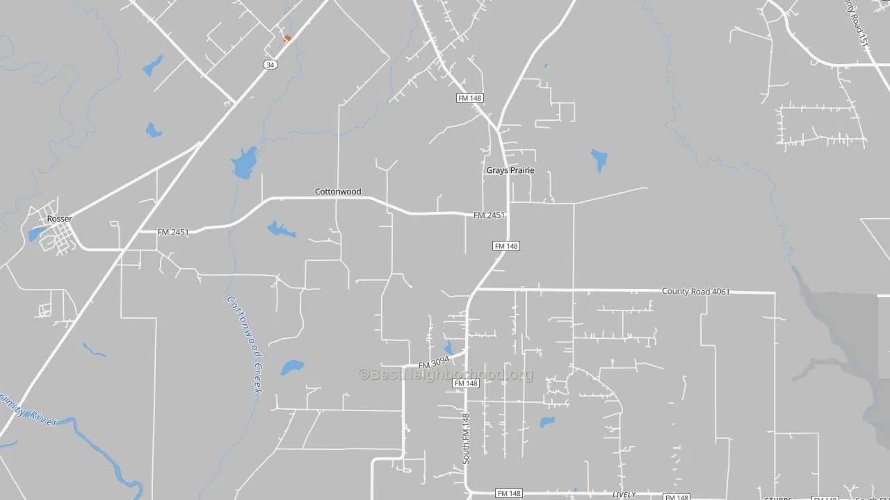 Bike Grade map of Scurry, TX