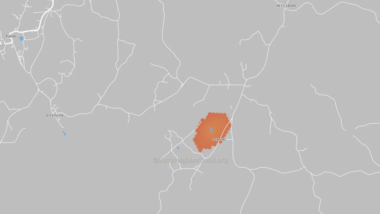 Bike Grade map of Scyrene, AL