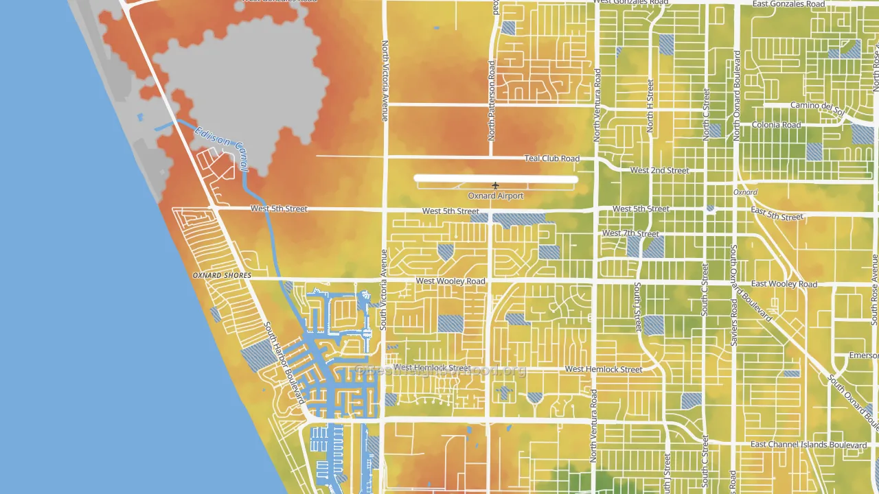 Bike Grade map of Sea View Estates, Oxnard, CA