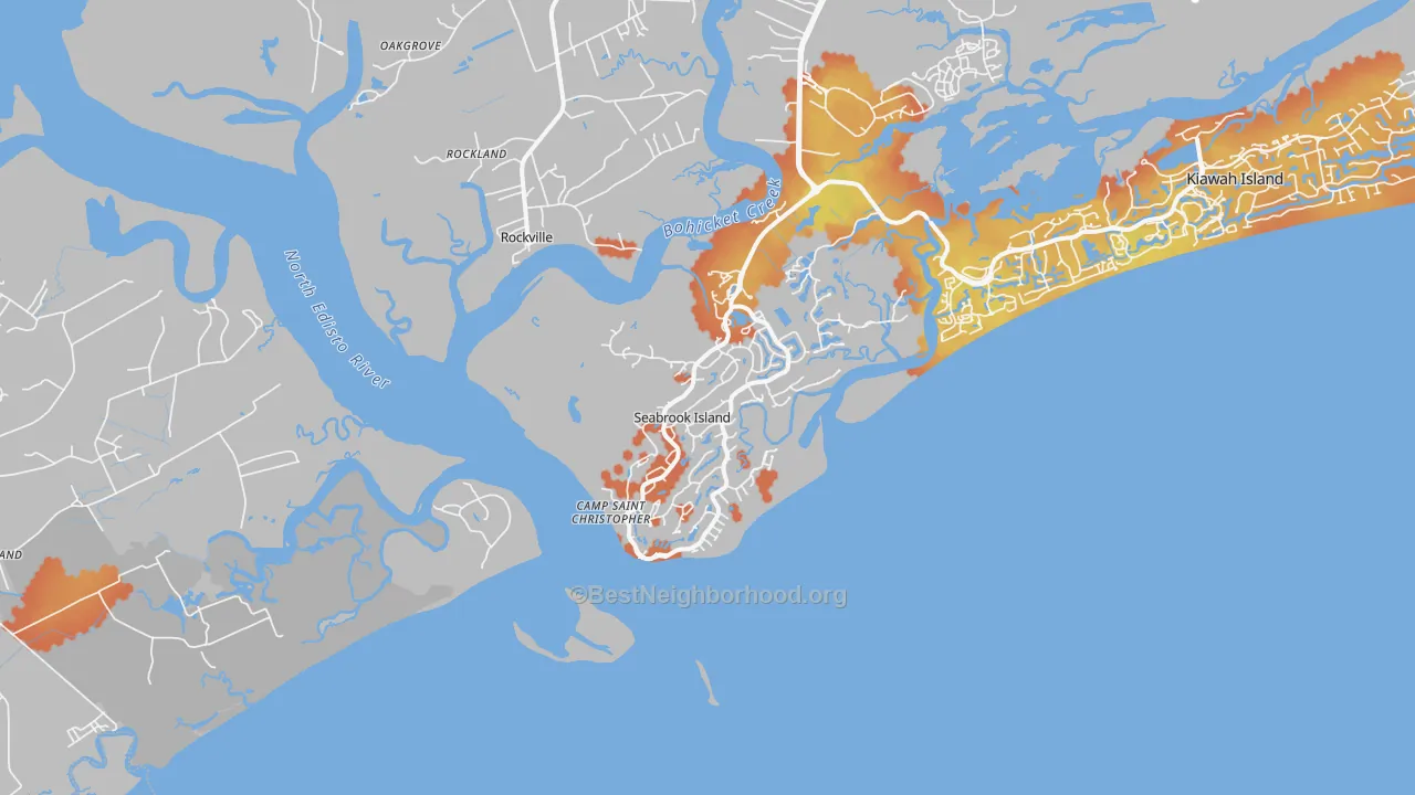 Bike Grade map of Seabrook Island, SC