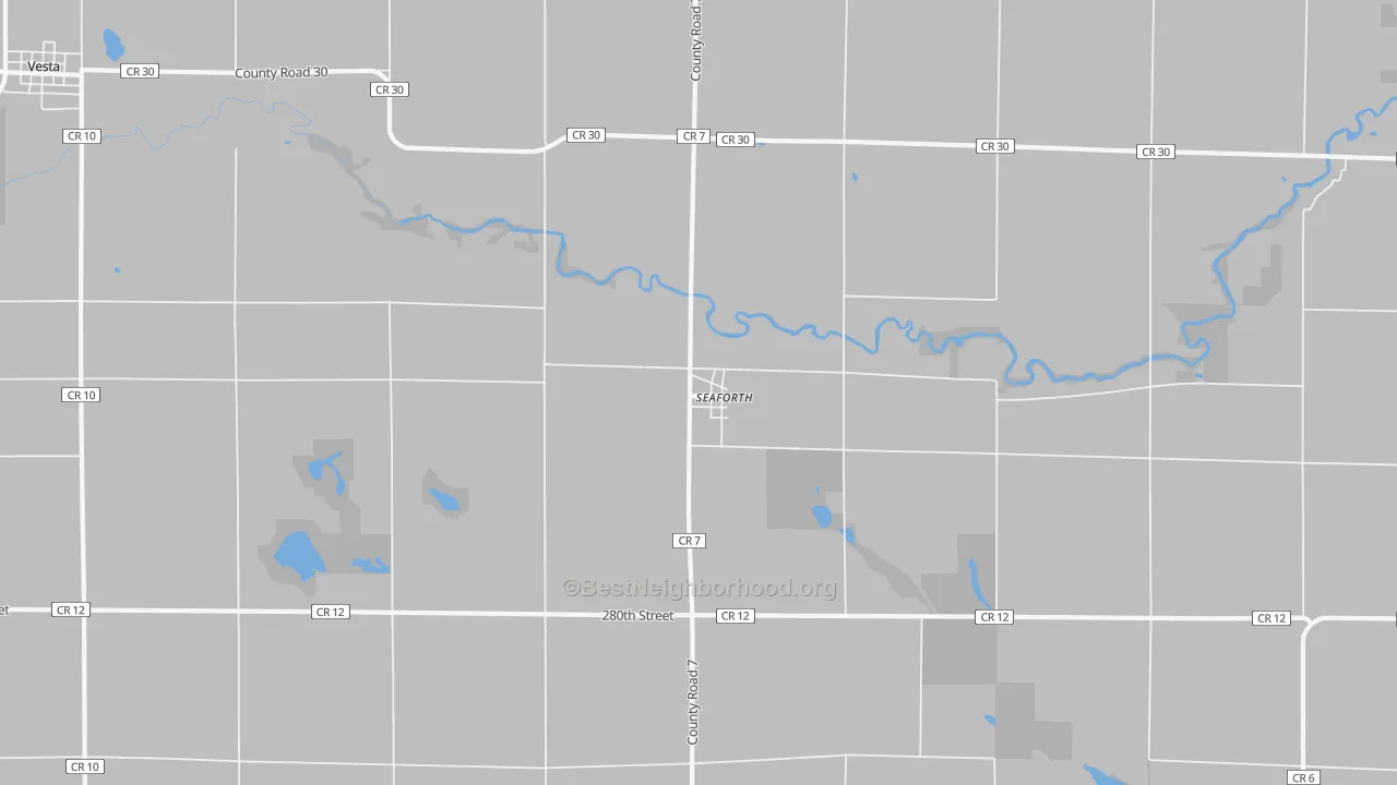 Bike Grade map of Seaforth, MN