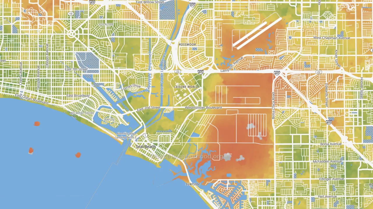 Bike Grade map of Seal Beach, CA