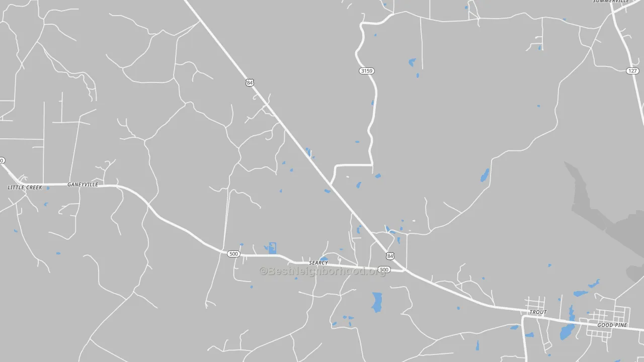 Bike Grade map of Searcy, LA