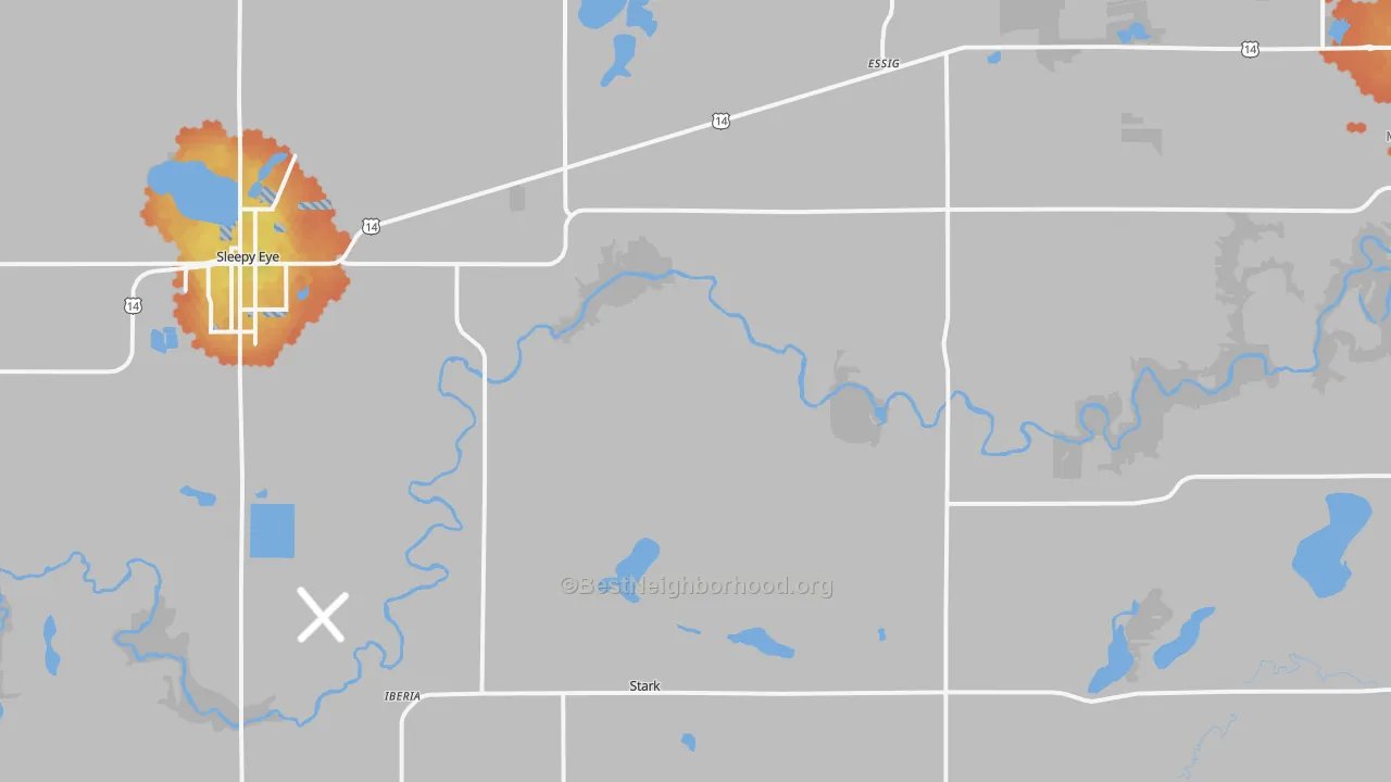 Bike Grade map of Searles, MN