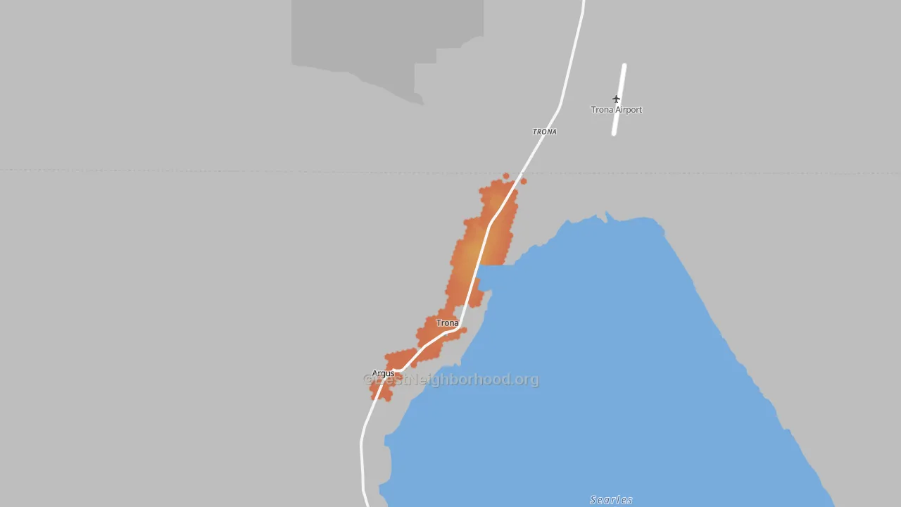 Bike Grade map of Searles Valley, CA