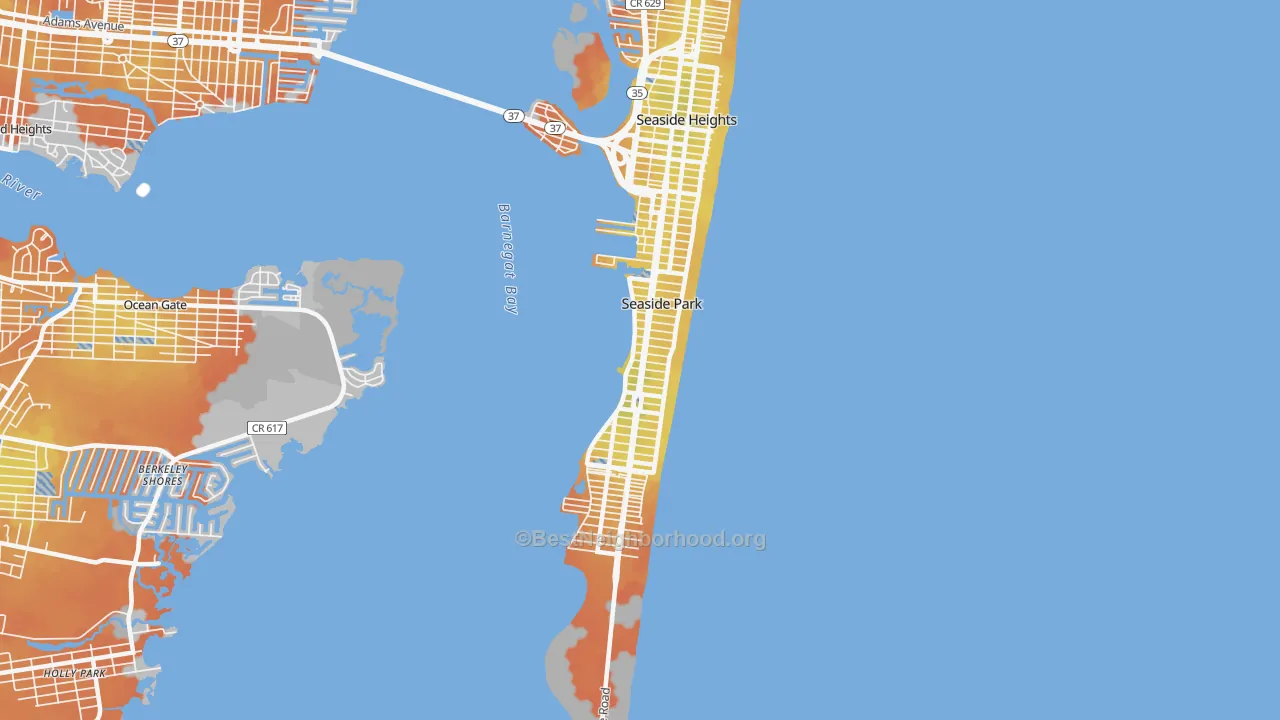 Bike Grade map of Seaside Park, NJ