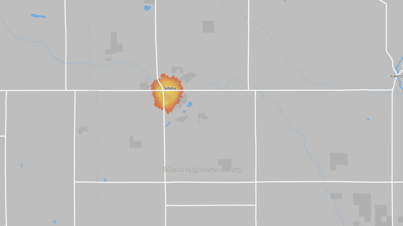 Bike Grade map of Sebeka, MN