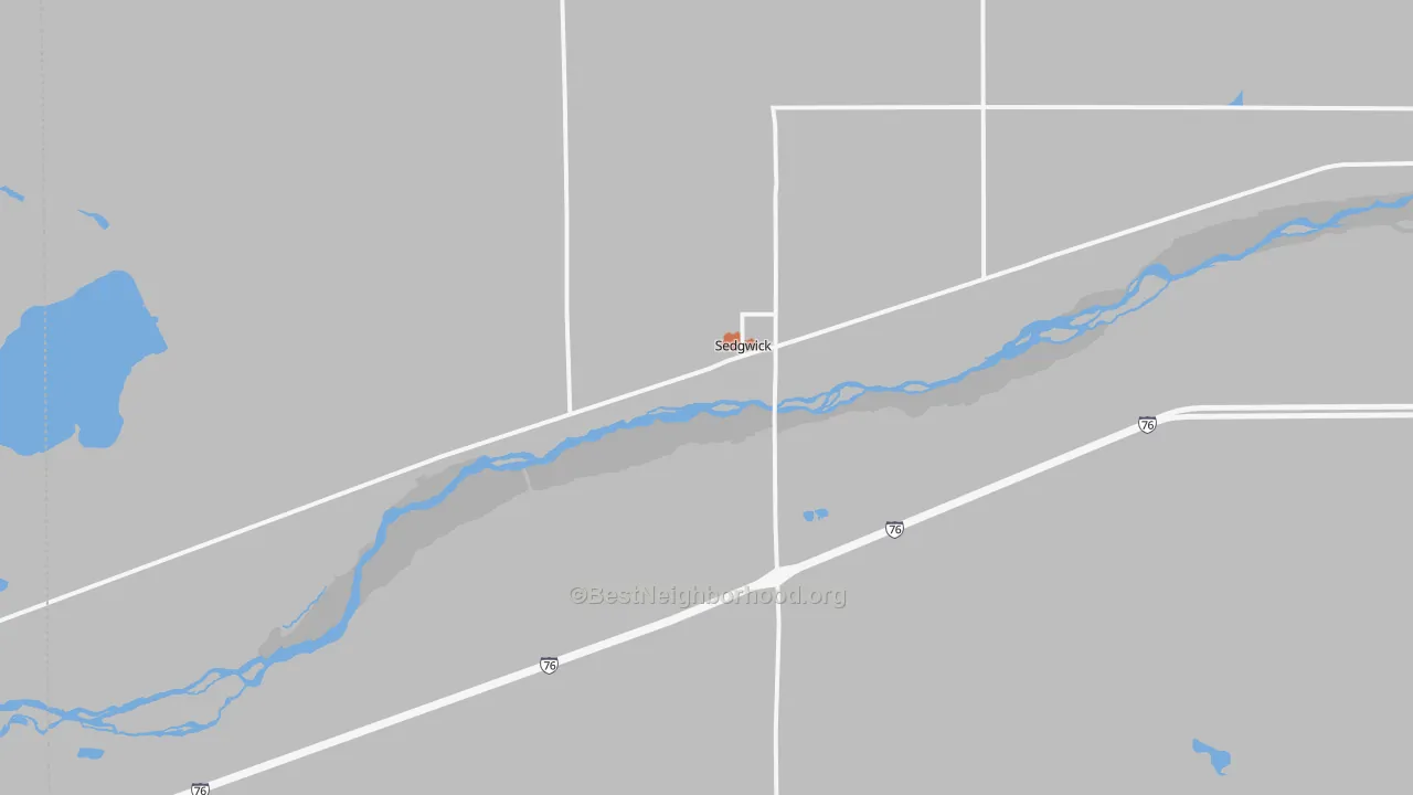 Bike Grade map of Sedgwick, CO