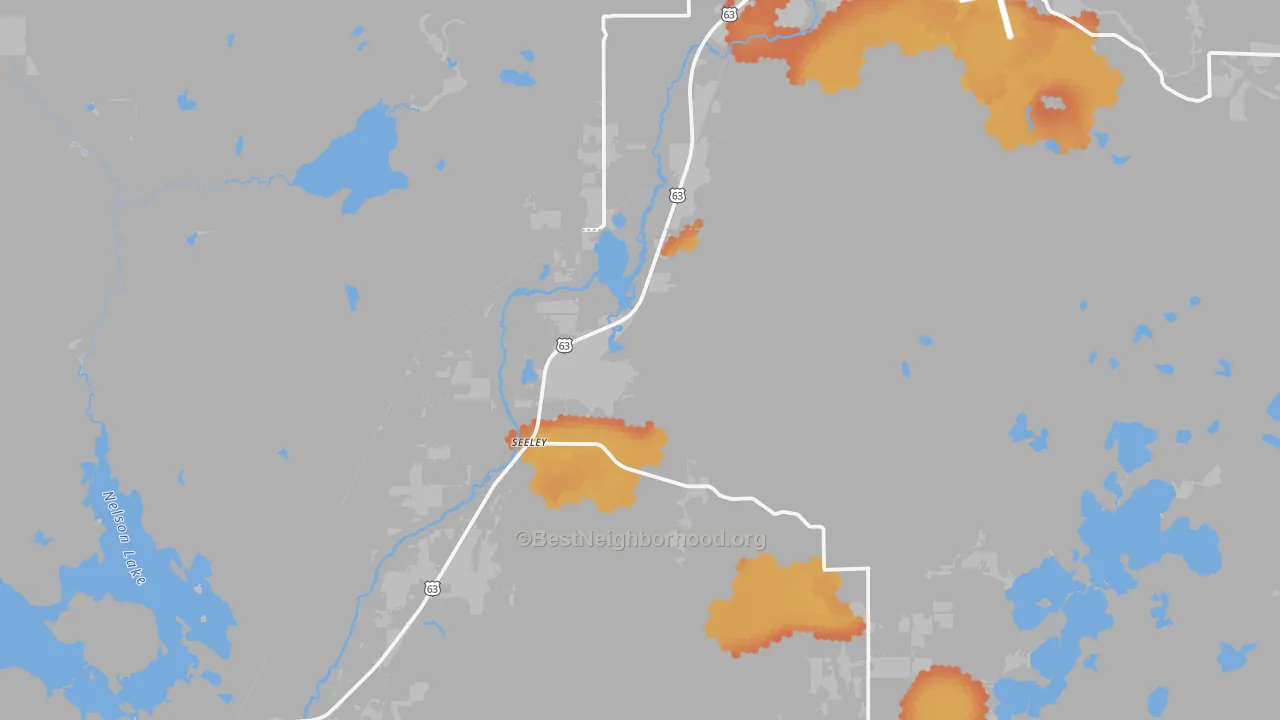 Bike Grade map of Seeleys, WI