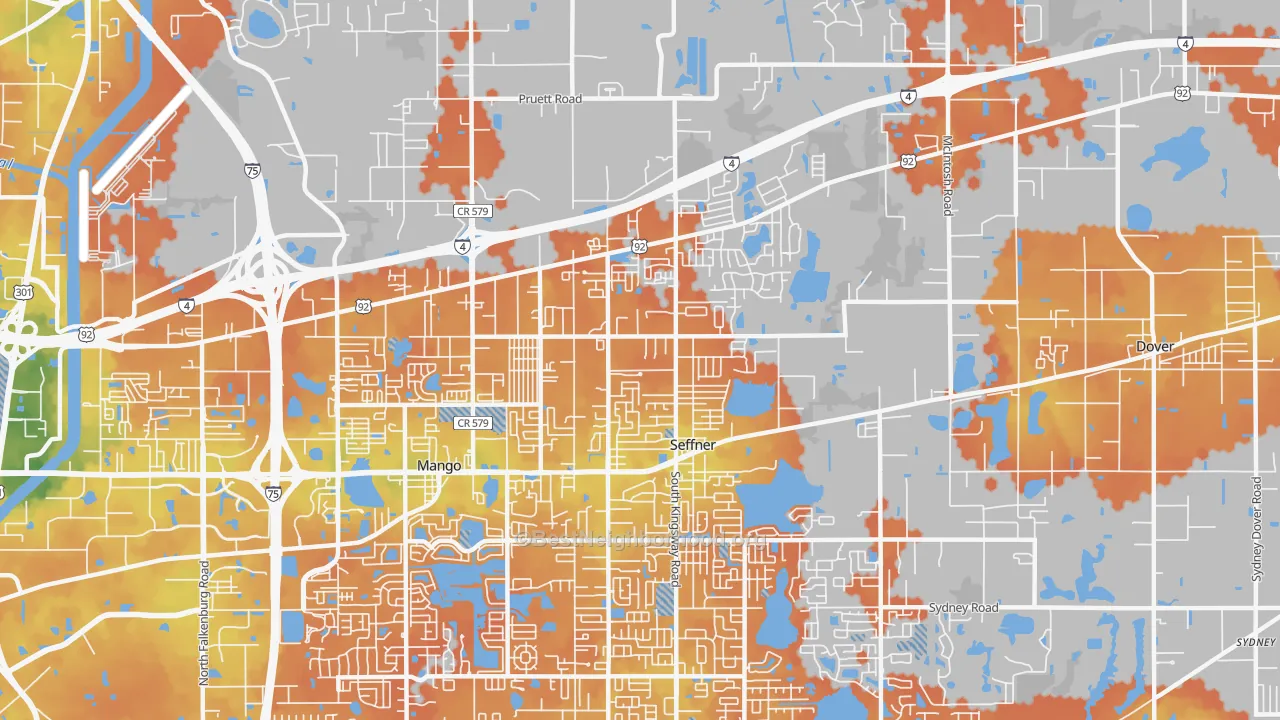 Bike Grade map of Seffner, FL