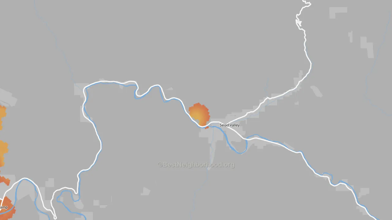 Bike Grade map of Seiad Valley, CA