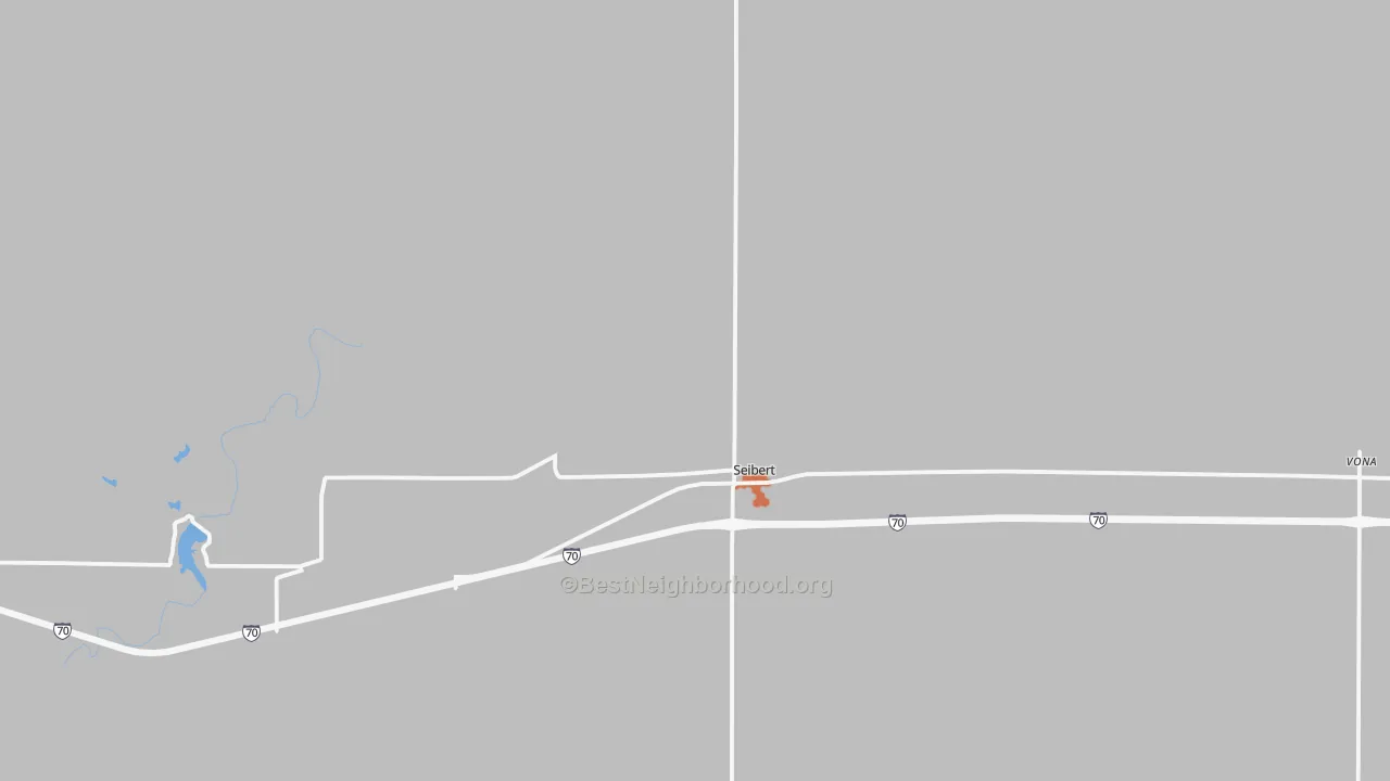 Bike Grade map of Seibert, CO