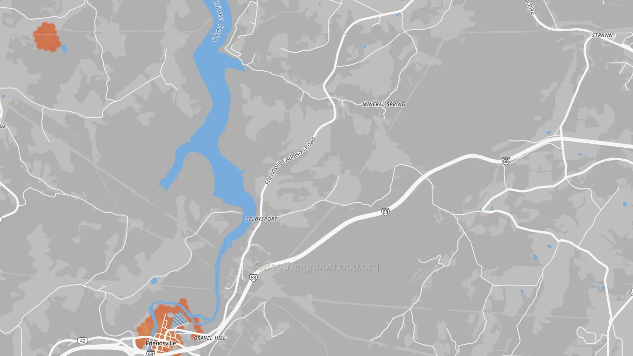 Bike Grade map of Selbysport, MD