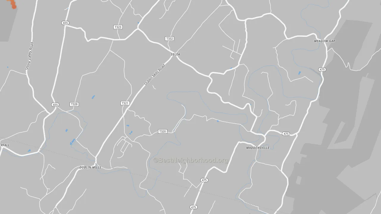 Bike Grade map of Selea, PA