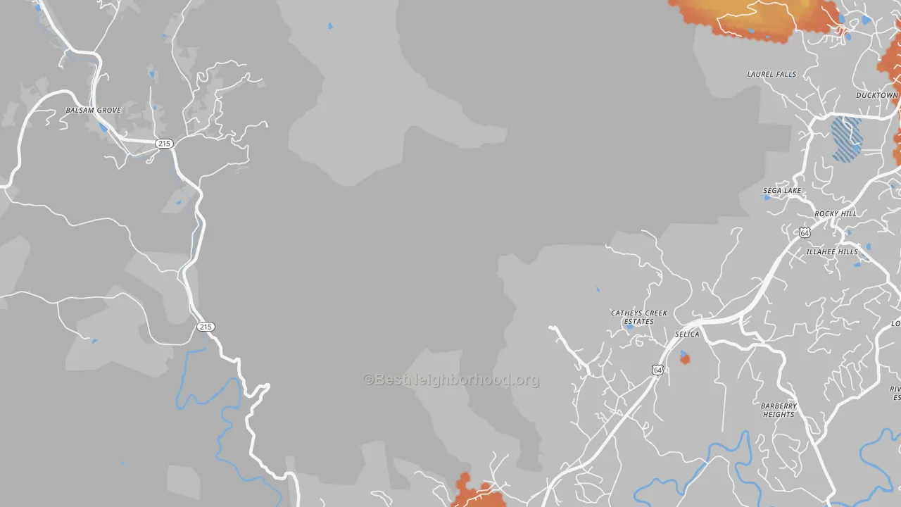 Bike Grade map of Selica, NC