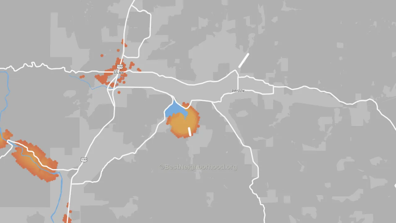 Bike Grade map of Selma, OR