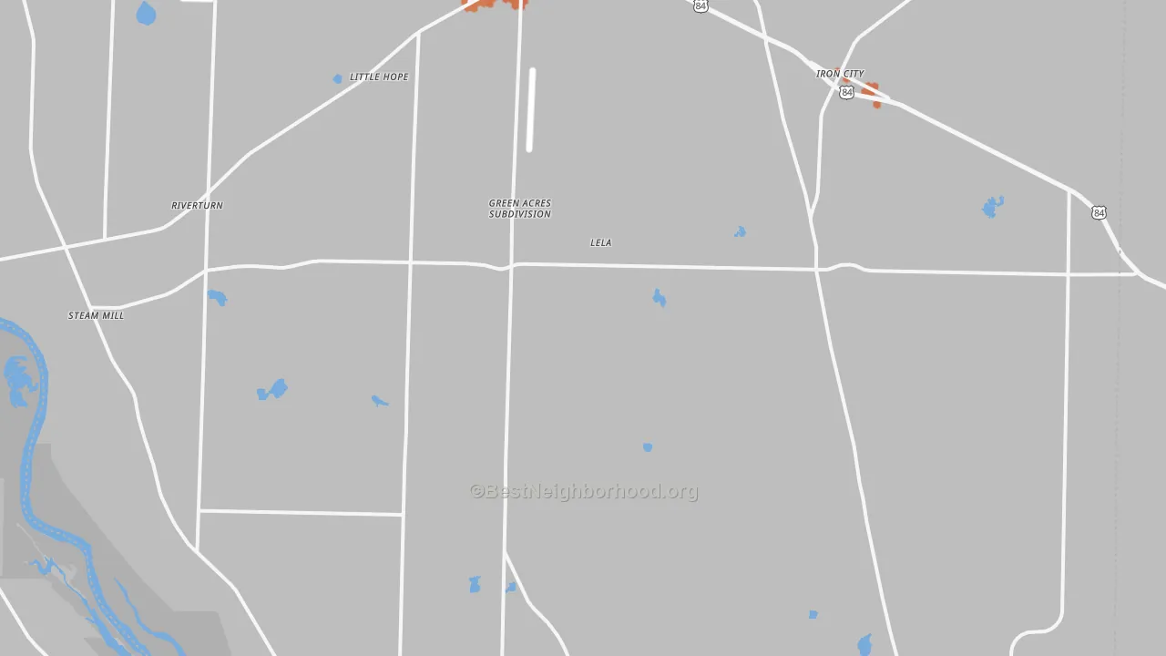 Bike Grade map of Seminole County, GA