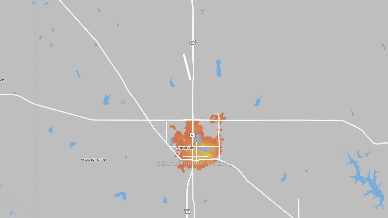 Bike Grade map of Seminole, OK