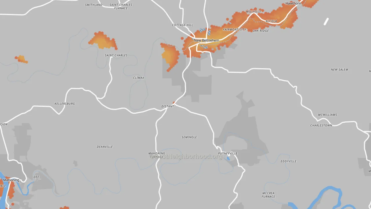 Bike Grade map of Seminole, PA