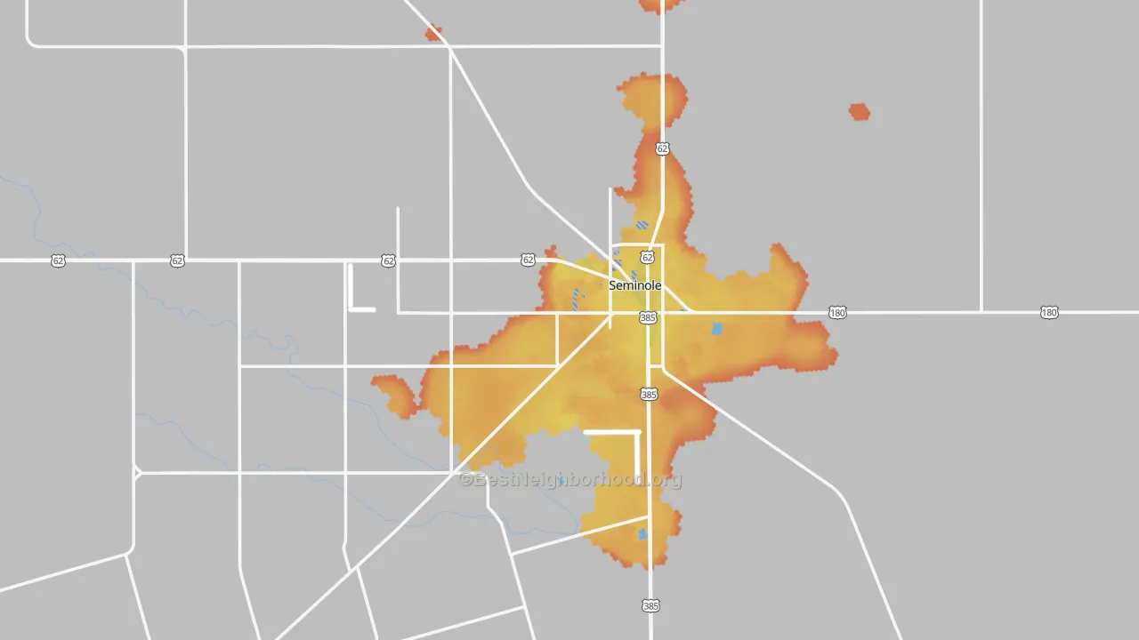 Bike Grade map of Seminole, TX