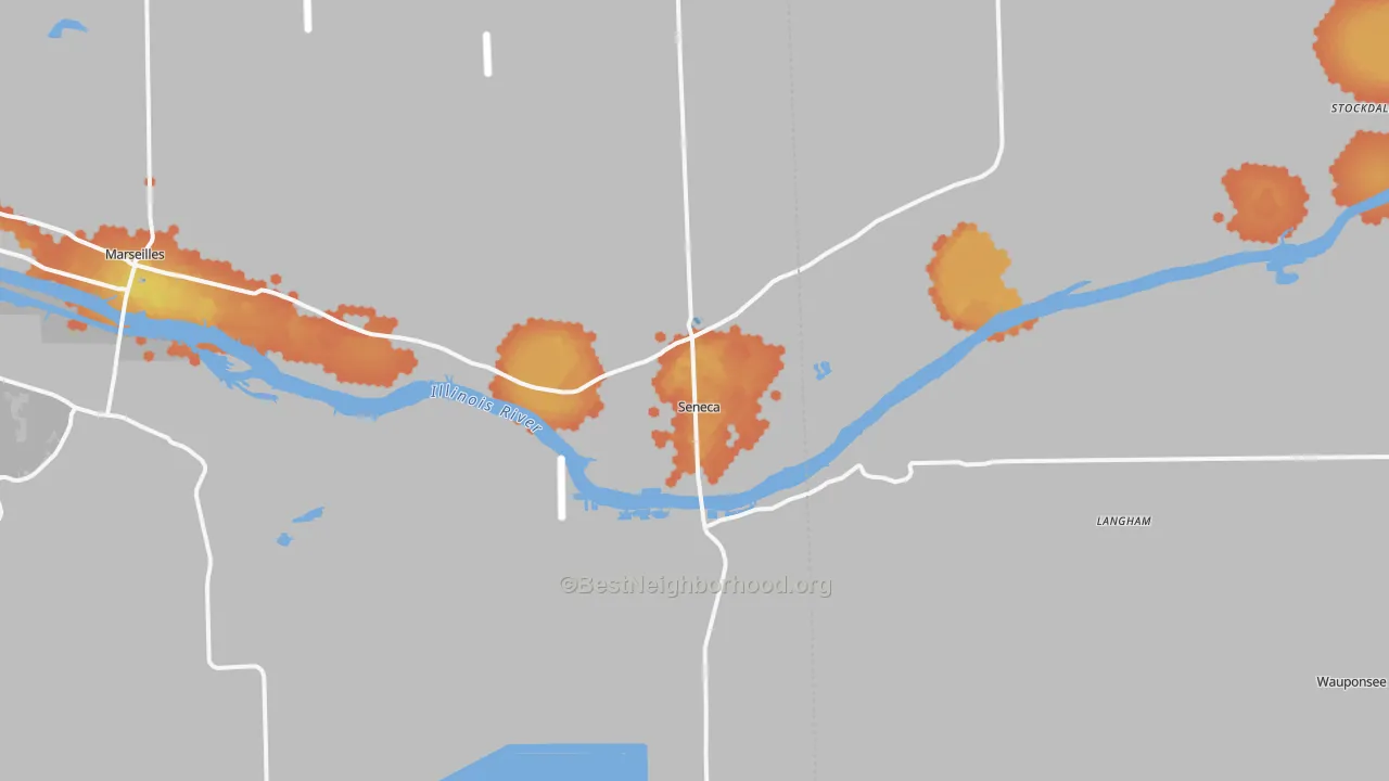 Bike Grade map of Seneca, IL