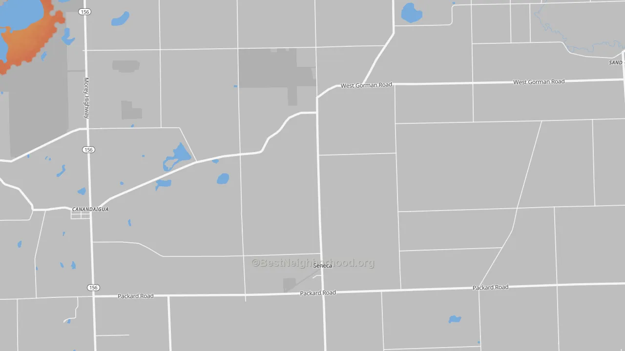 Bike Grade map of Seneca, MI