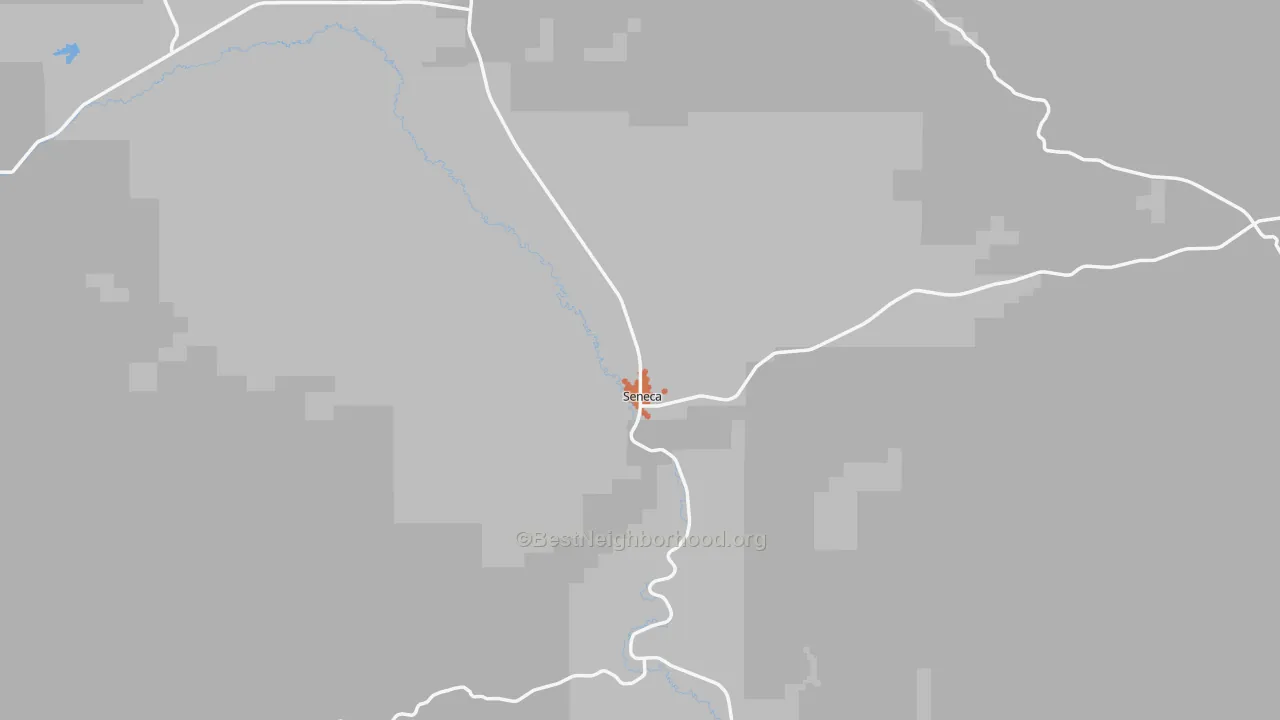 Bike Grade map of Seneca, OR