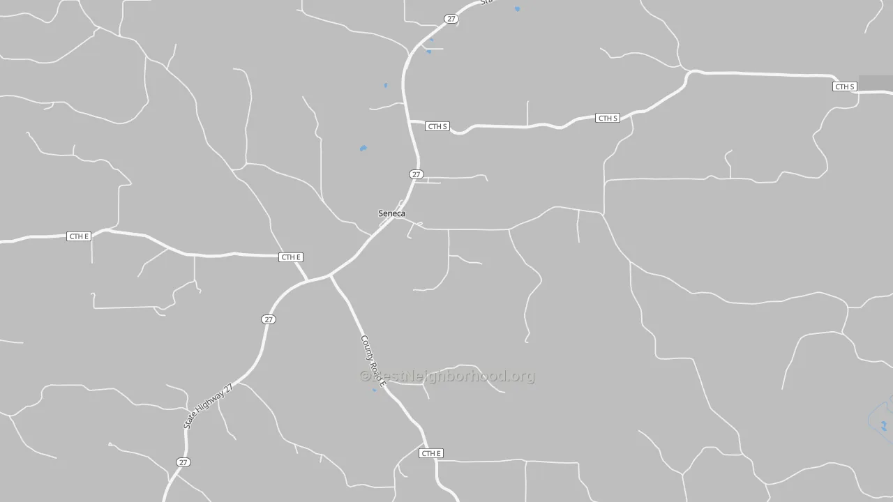 Bike Grade map of Seneca, WI