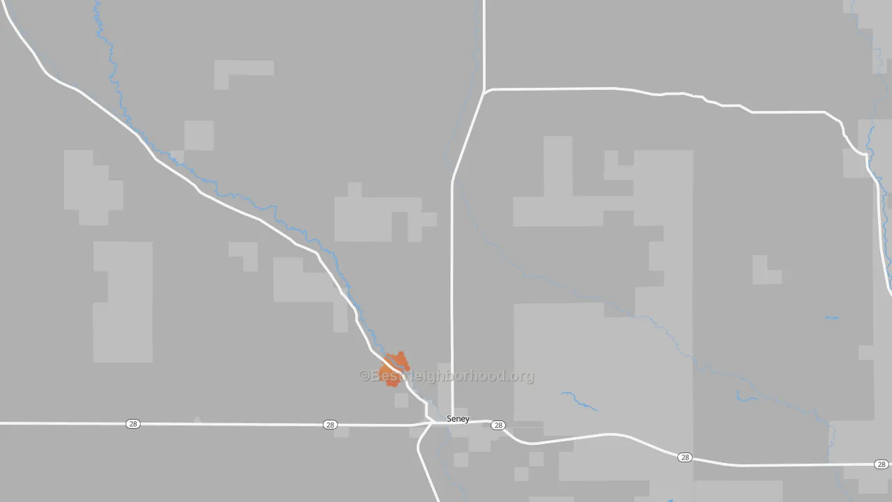 Bike Grade map of Seney, MI