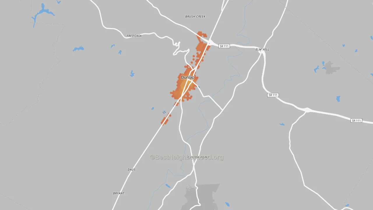Bike Grade map of Sequatchie County, TN
