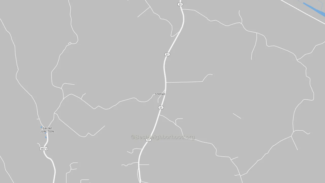 Bike Grade map of Sereno, MO
