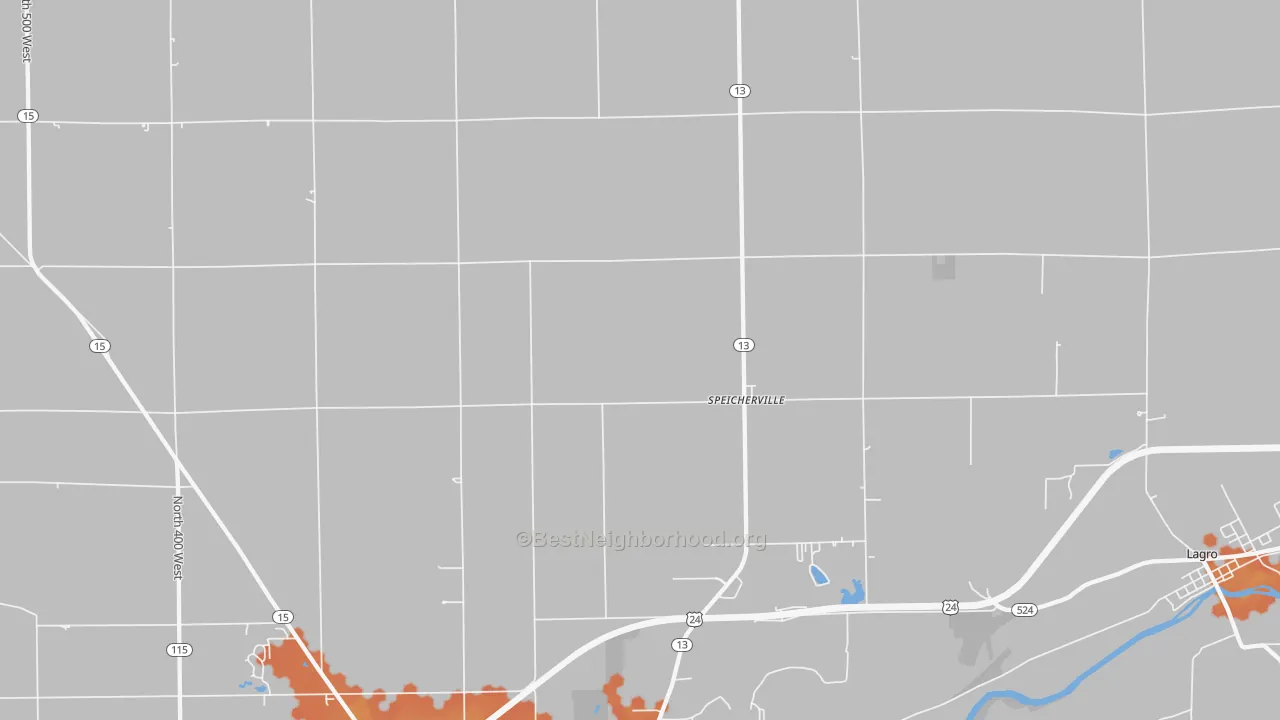 Bike Grade map of Servia, IN