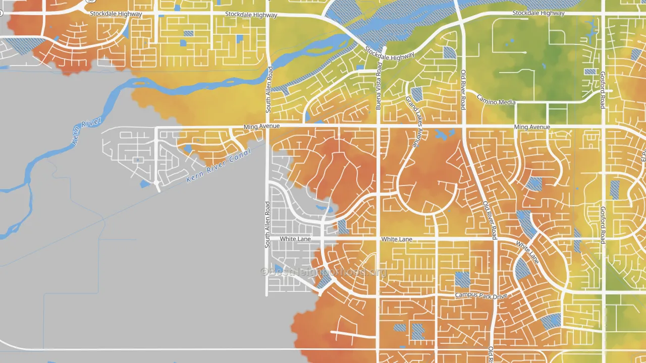 Bike Grade map of Seven Oaks at Grand Island, Bakersfield, CA