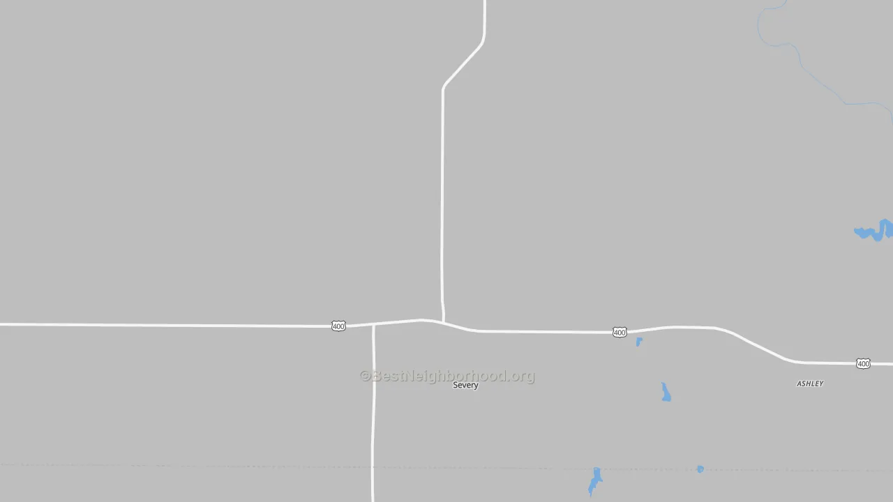 Bike Grade map of Severy, KS