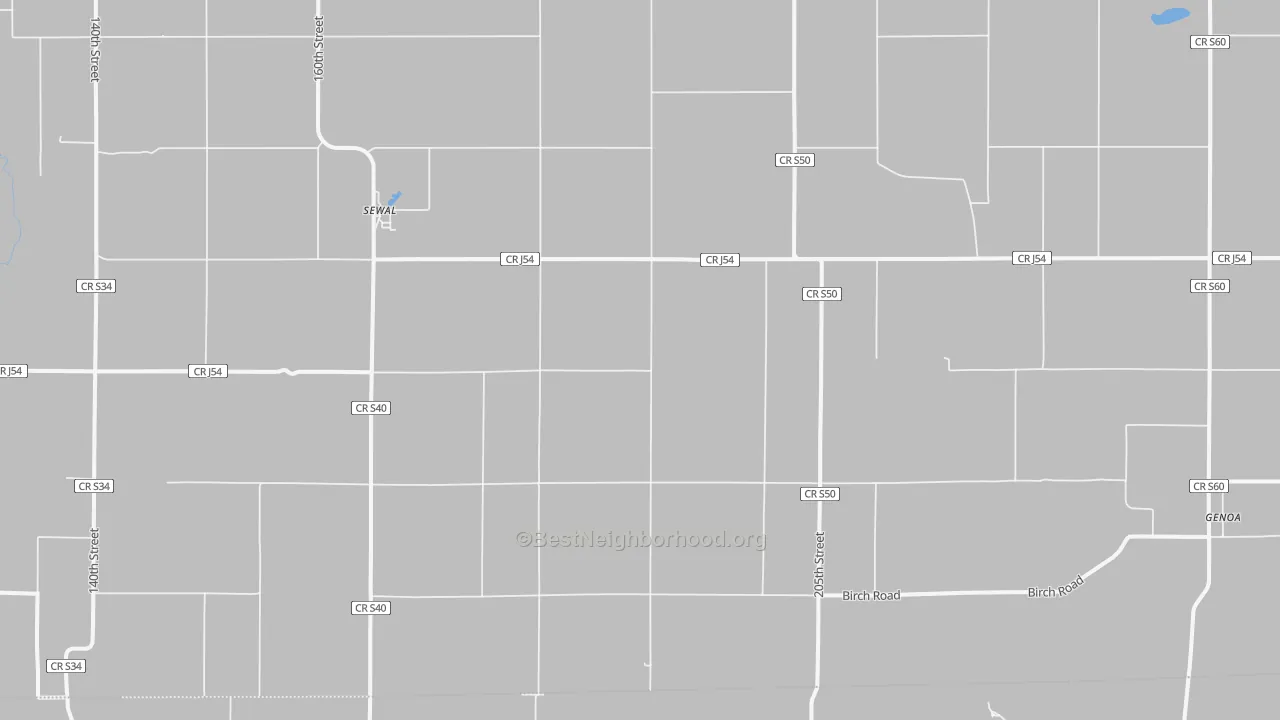 Bike Grade map of Sewal, IA
