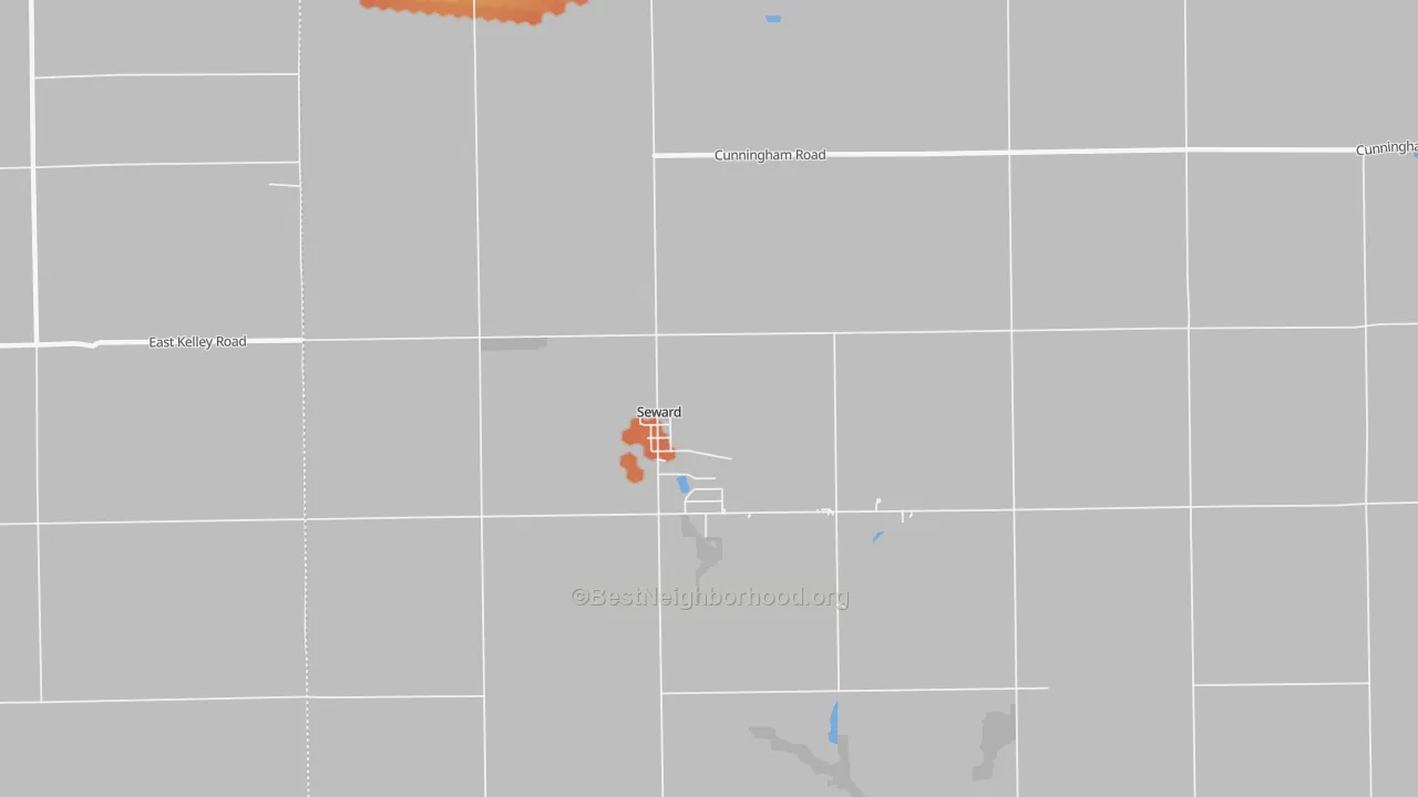Bike Grade map of Seward, IL