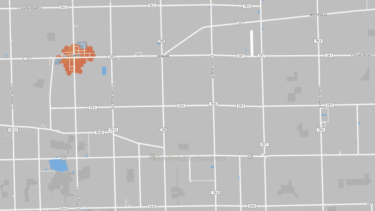 Bike Grade map of Seward, OH