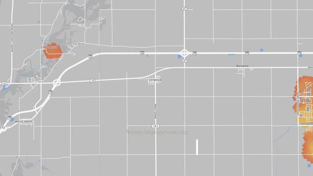 Bike Grade map of Seymour, IL